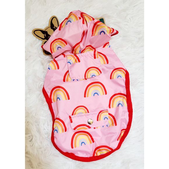 NWT Pup Crew Size XS Rainbow Rainjacket